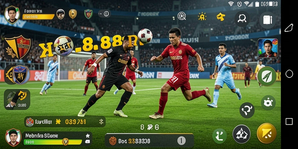 Screenshot gameplay seru di 888R yang menampilkan aksi olahraga.
