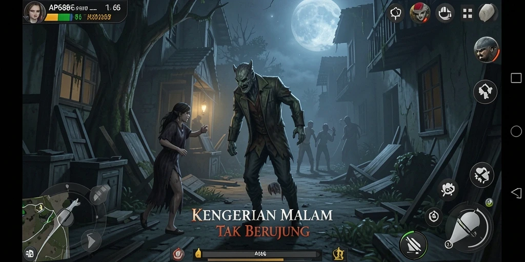 Screenshot menampilkan gameplay Horror yang mencekam di AP686.