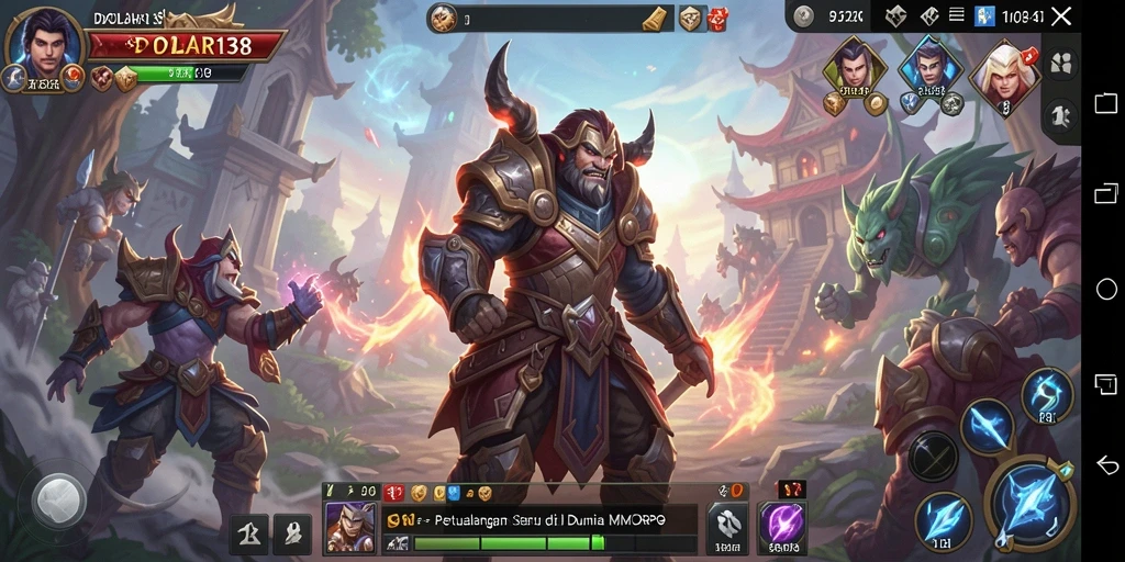 Screenshot gameplay DOLAR138 yang menunjukkan pertarungan epik antara karakter pemain.