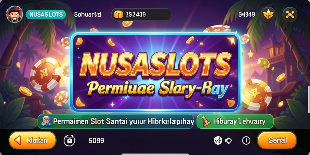 Tampilan gameplay NUSASLOTS yang penuh warna dan menghibur.