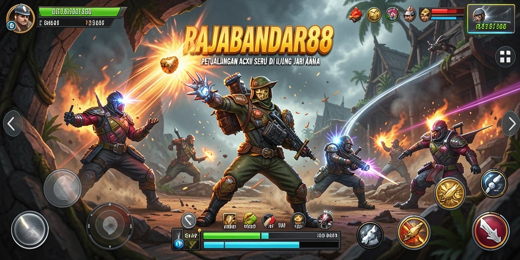 Screenshot menampilkan aksi seru dalam permainan RAJABANDAR88.