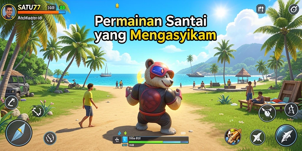 Tampilan gameplay SATU77 yang seru dan menghibur.