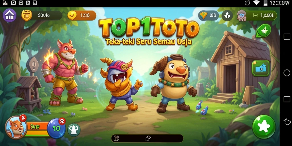 Tampilan gameplay menantang dalam TOP1TOTO dengan banyak teka-teki.
