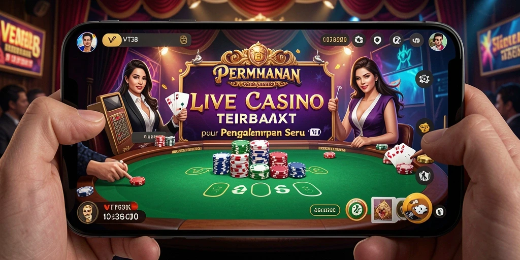 Tampilan gameplay Live Casino VT38 yang mengesankan dan interaktif.